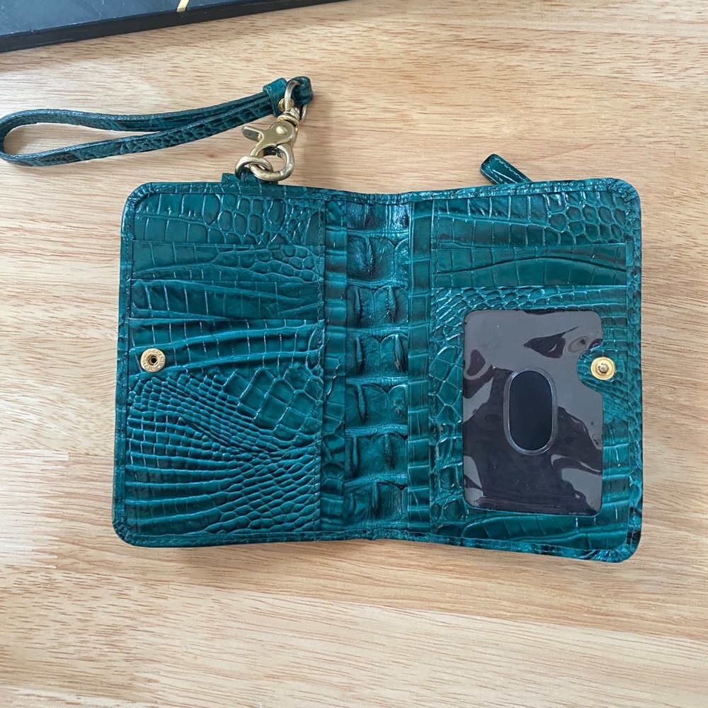 BRAHMIN crocodile phone case and wallet